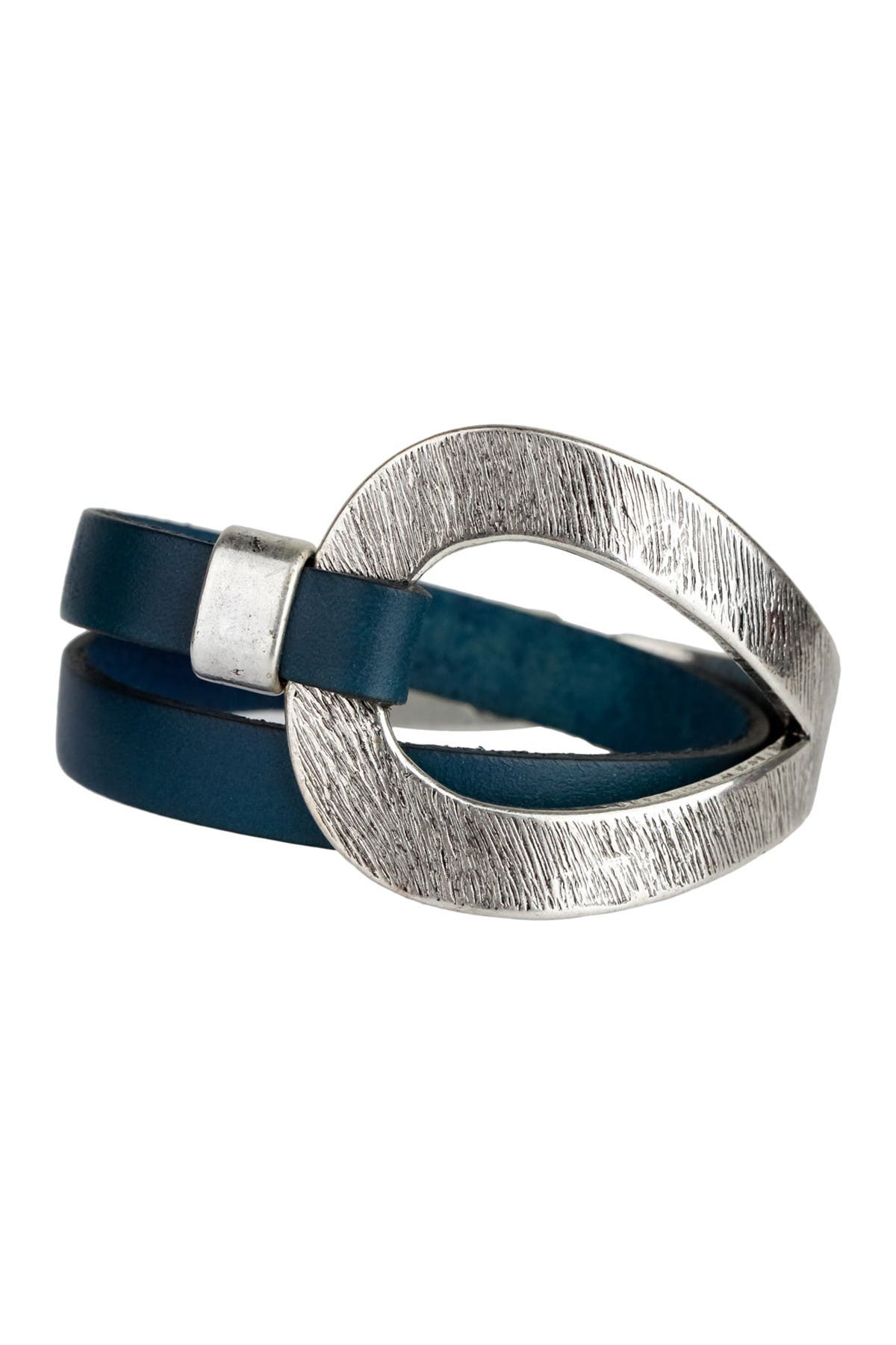 SAACHI Denim Genuine Leather Loop Bracelet (Women) | Nordstromrack