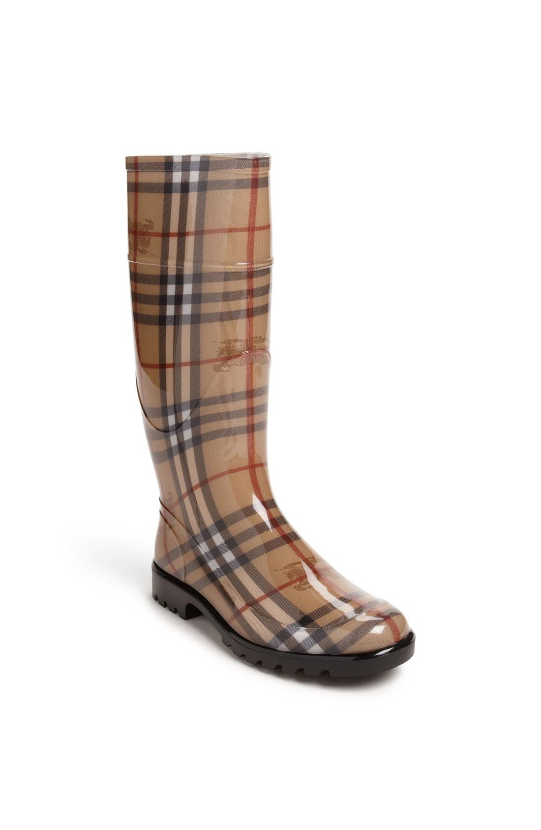 Burberry Tall Rain Boot, Main, color, 
