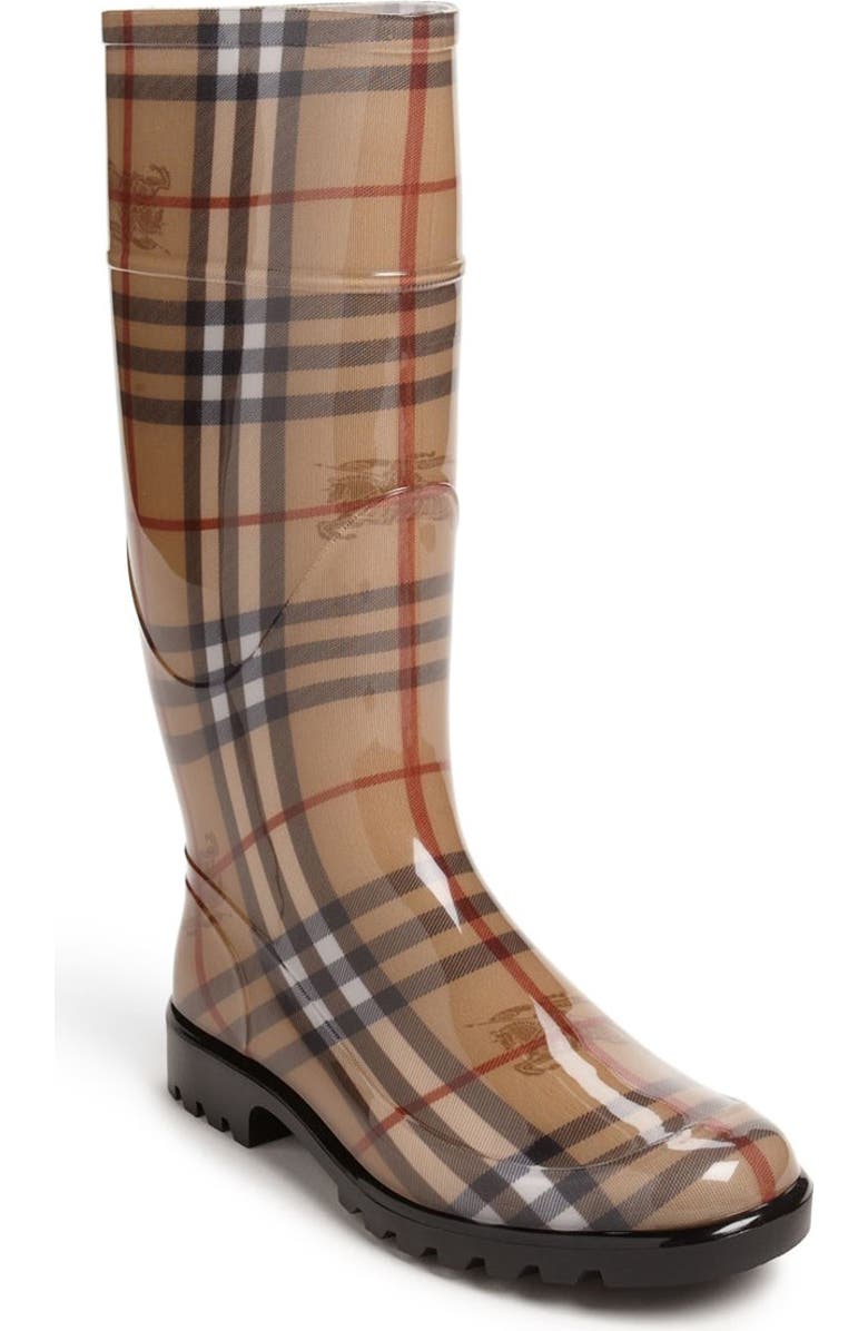 Burberry Tall Rain Boot, Main, color,