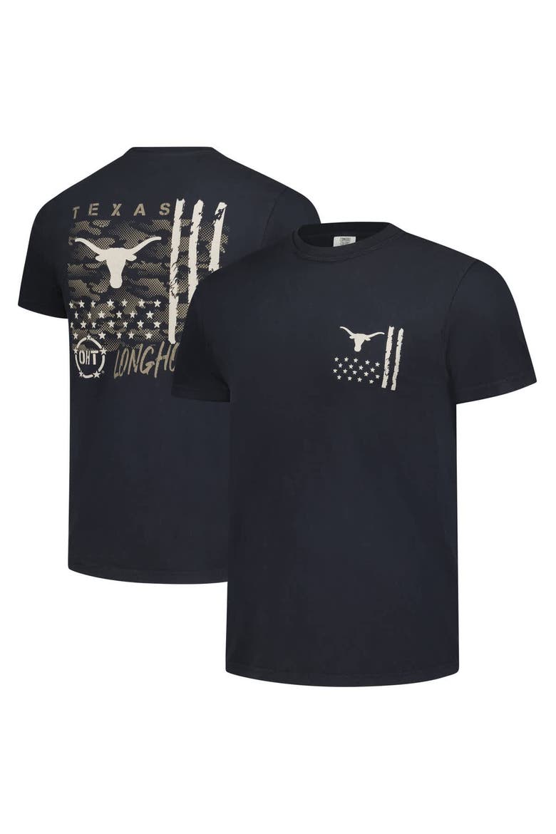Men's  Black Texas Longhorns Comfort Colors OHT Camo Overlay T-Shirt, Main, color, Black