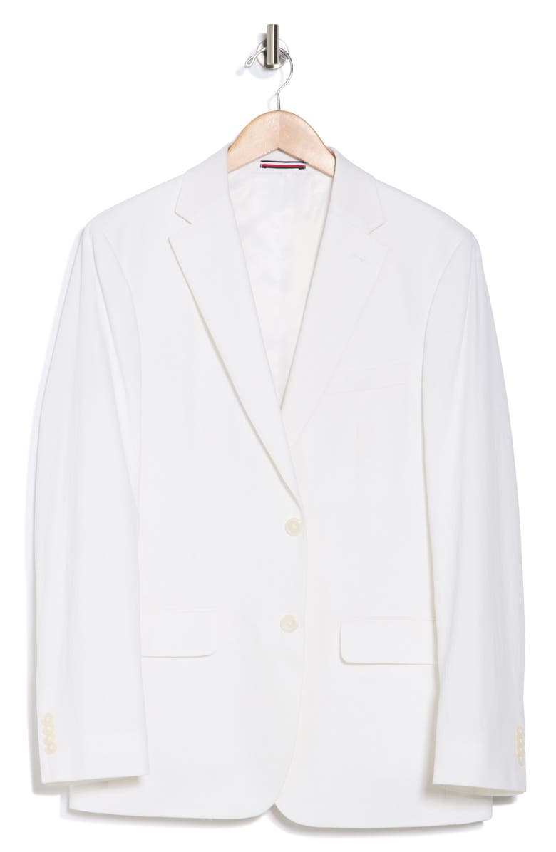 Notch Lapel Linen Blend Blazer