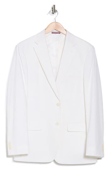 TOMMY HILFIGER TOMMY HILFIGER NOTCH LAPEL LINEN BLEND BLAZER 