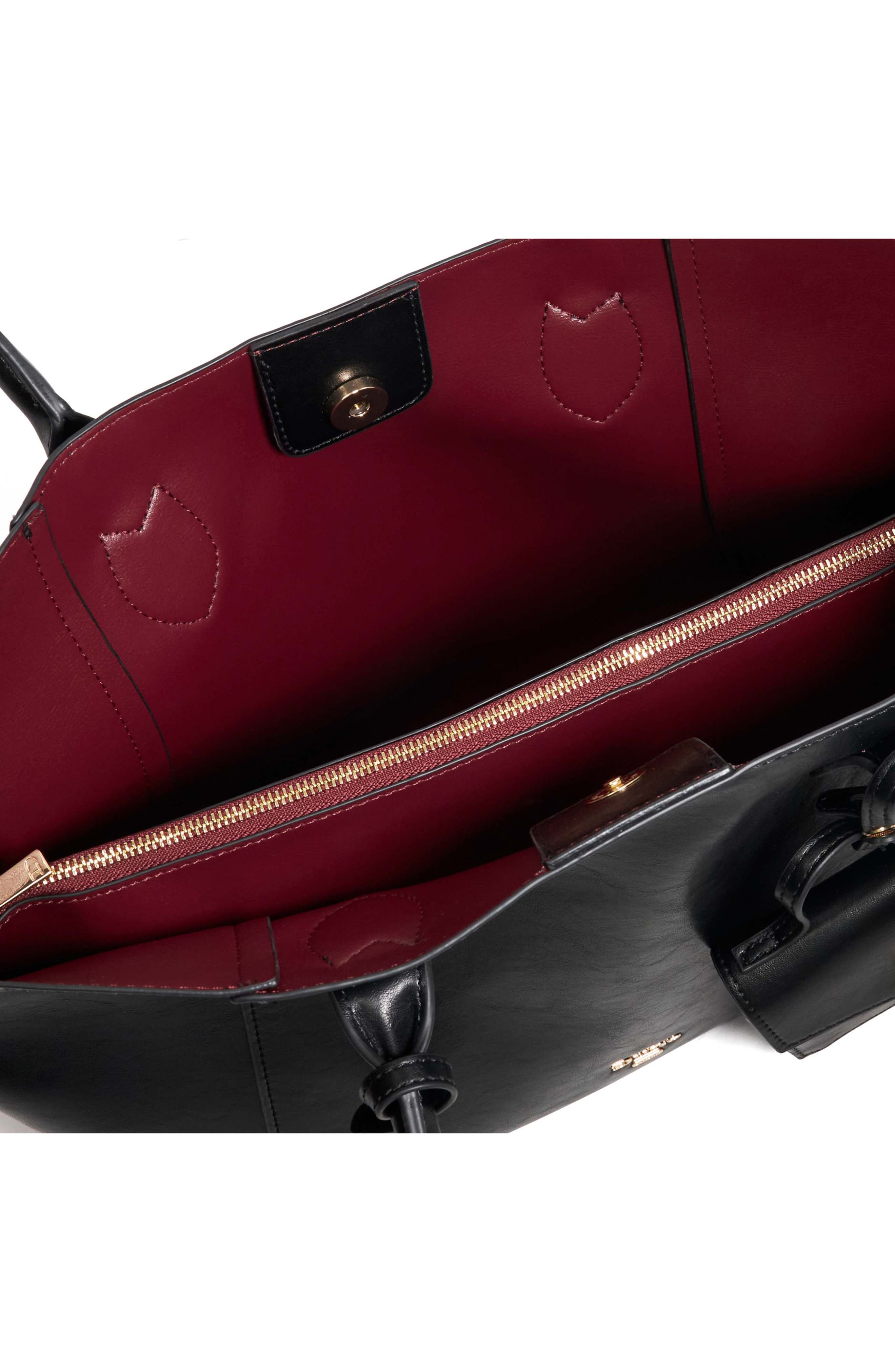 Dune London Dexterities Faux Leather Tote Bag, Alternate, color, 