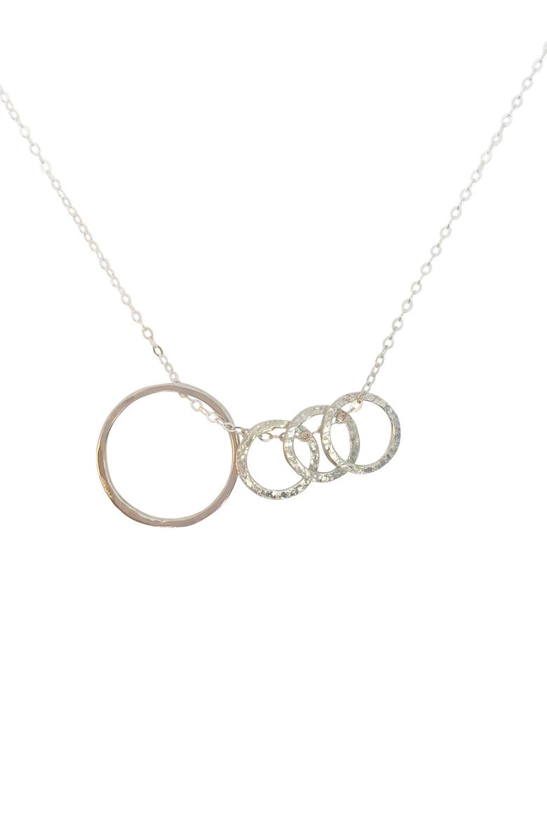 Nashelle Identity Mama & Child 4-Hoop Necklace, Main, color, 