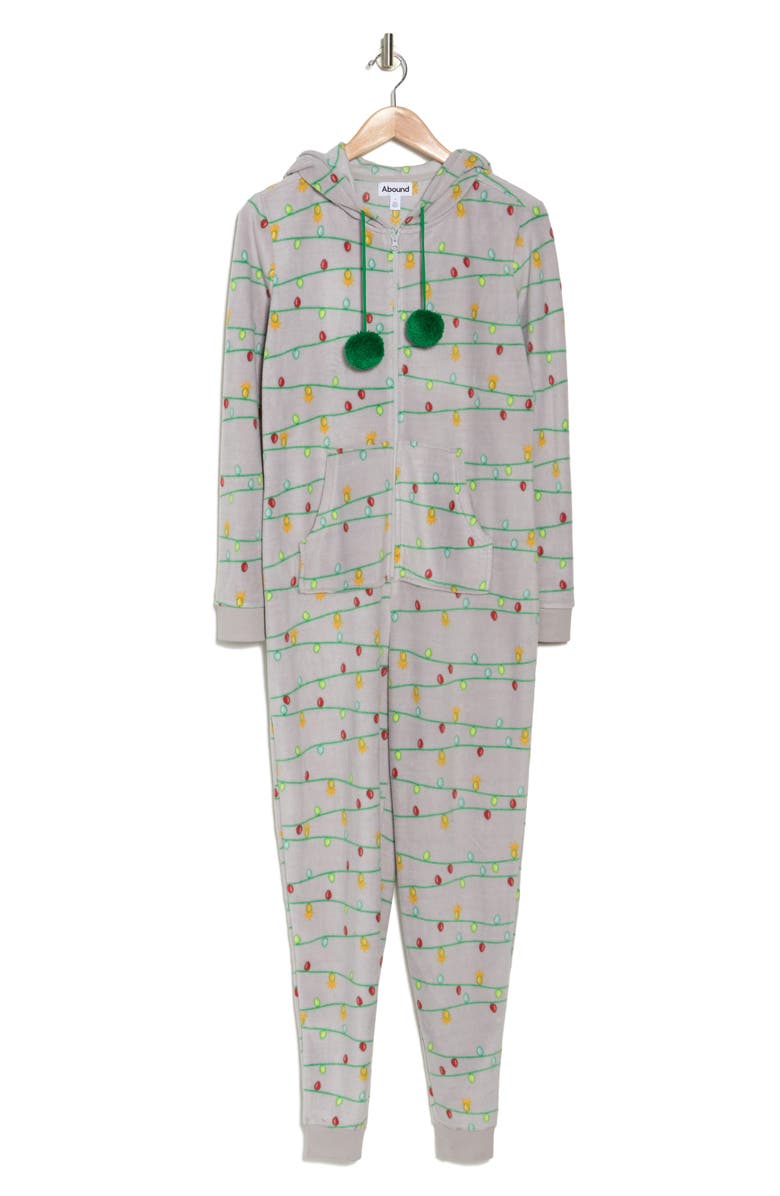 Abound Fleece Pajama Jumpsuit, Alternate, color,