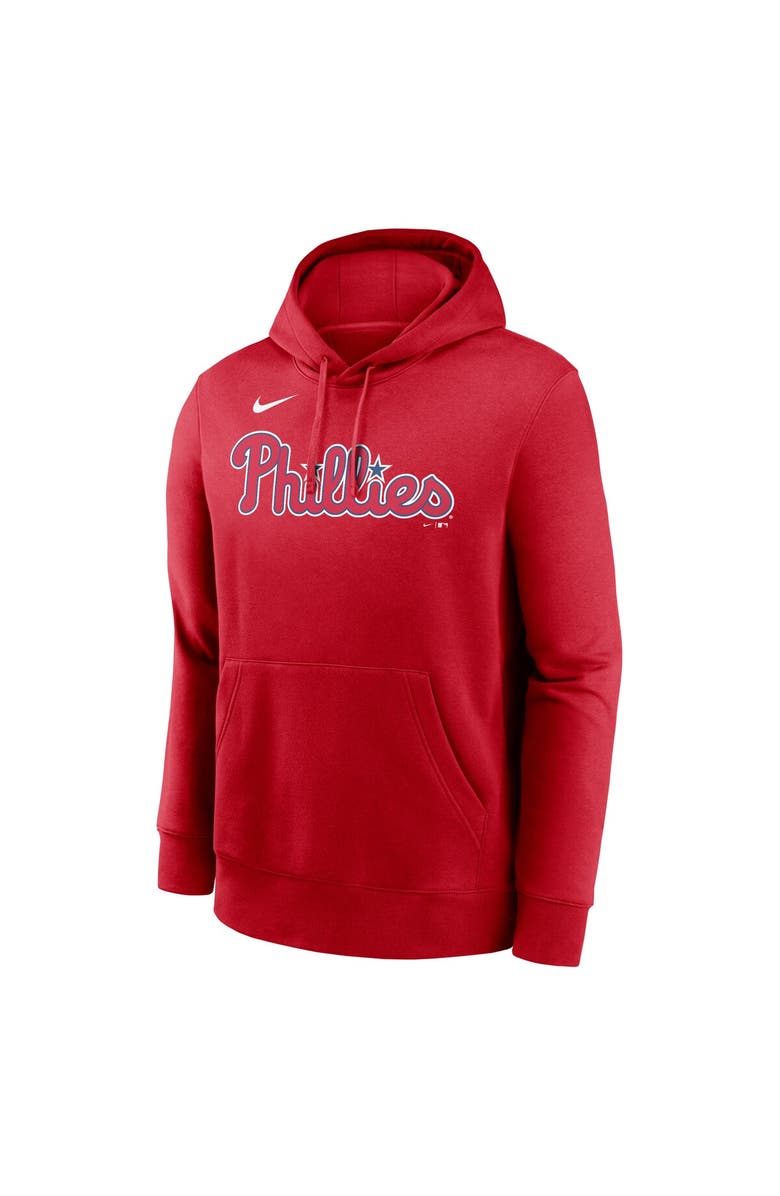 Nike Men's Nike Bryce Harper Red Philadelphia Phillies Player Name & Number Club Pullover Hoodie, Alternate, color, Red