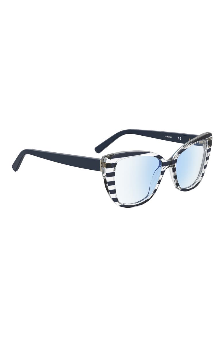 fiona 51mm cat eye sunglasses, Alternate, color, BLUE