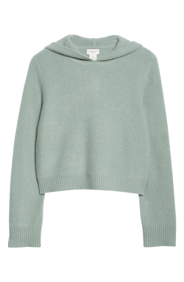 Club Monaco Boiled Cashmere Crop Hoodie, Alternate, color,