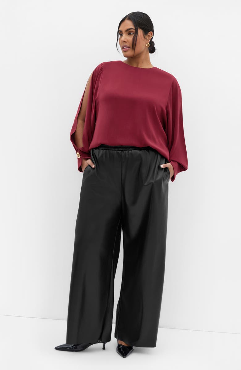 City Chic Katie Top, Alternate, color, Dark Cherry