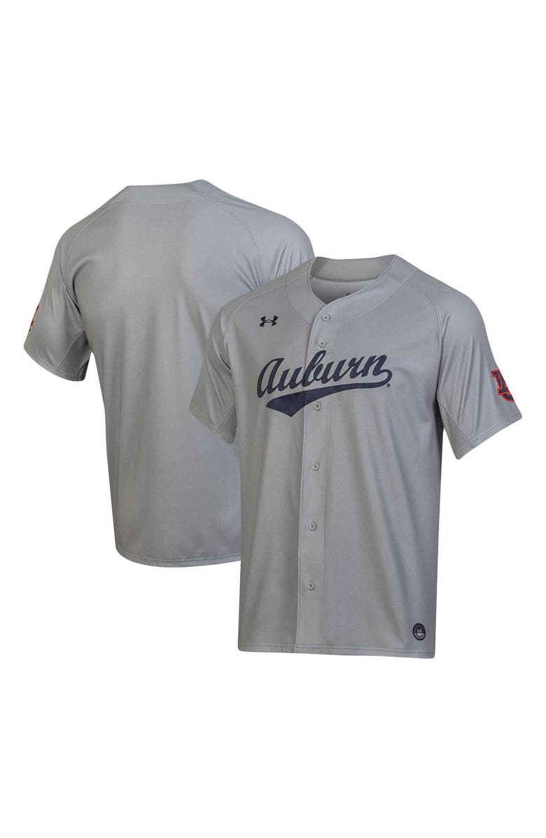 Under Armour Men's Under Armour Gray Auburn Tigers Replica Baseball Jersey, Main, color, Gray