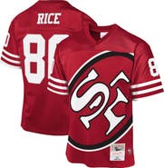 Mitchell & Ness Youth Mitchell & Ness Jerry Rice Scarlet San Francisco 49ers 1990 Throwback Fashion Jersey