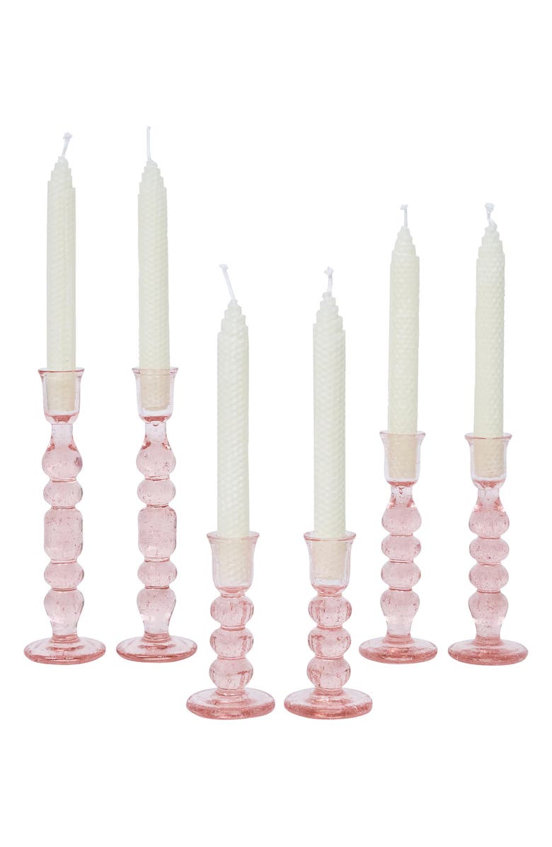Juliska Provence Set of 2 Candlesticks, Alternate, color, Blush
