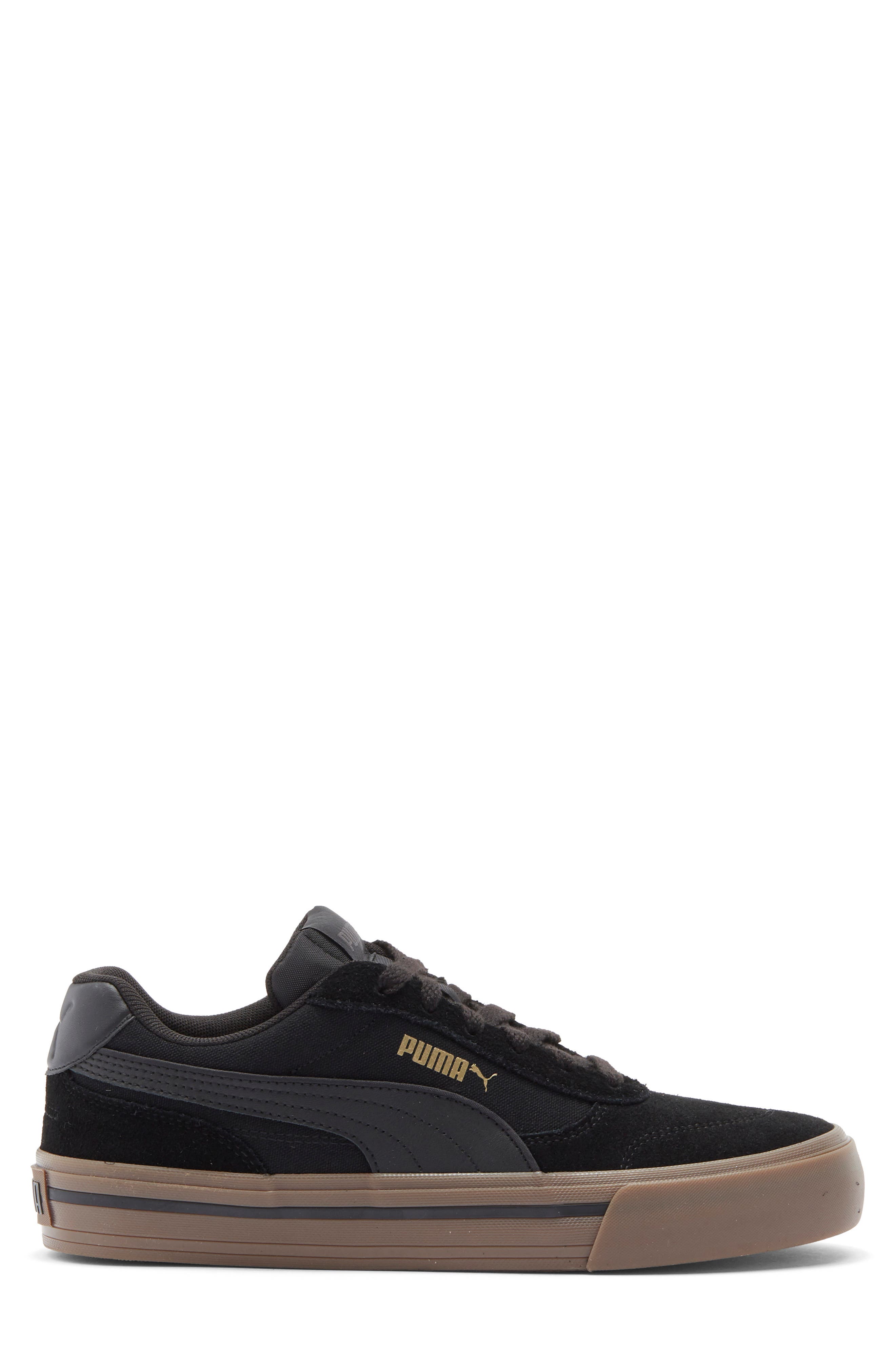 PUMA Court Classic Vulc Sneaker, Alternate, color, Puma Black/ Puma Gold
