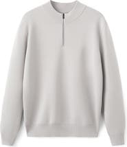 MANGO Comfort Quarter Zip Sweater