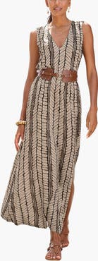 LASCANA Women's Sleeveless V-Neck Maxi Dress