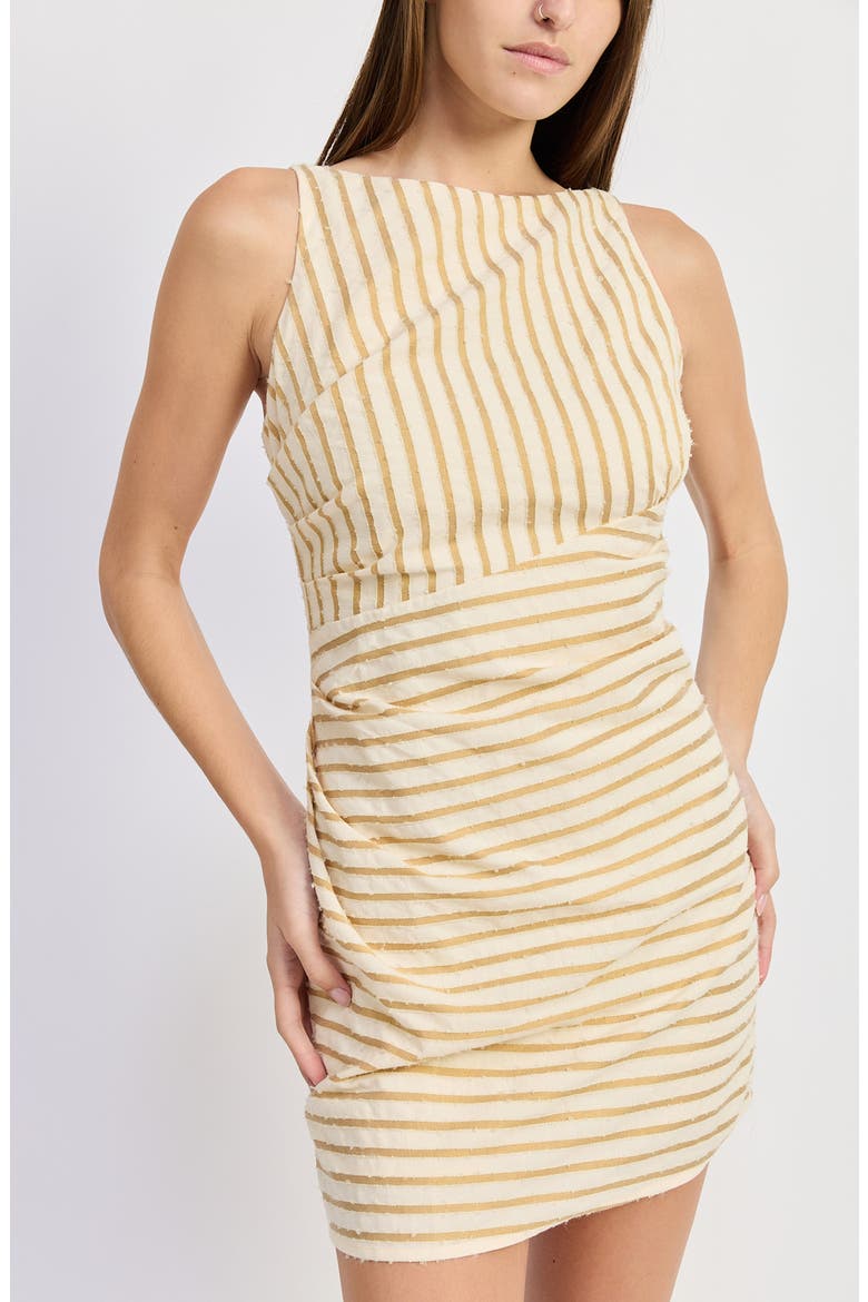 Ivy Ruched Minidress, Alternate, color, NATURAL MUSTARD