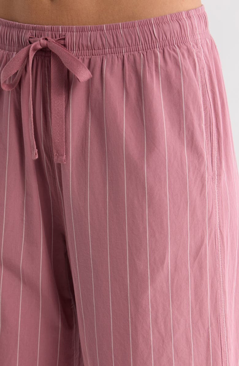 Nordstrom Cotton Poplin Pajama Pants, Alternate, color, Pink Wide Pinstripe