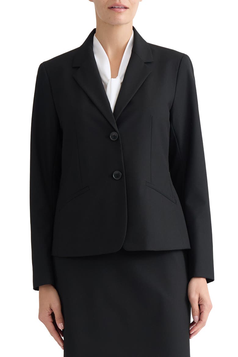 Two-Button Blazer, Main, color, BLACK