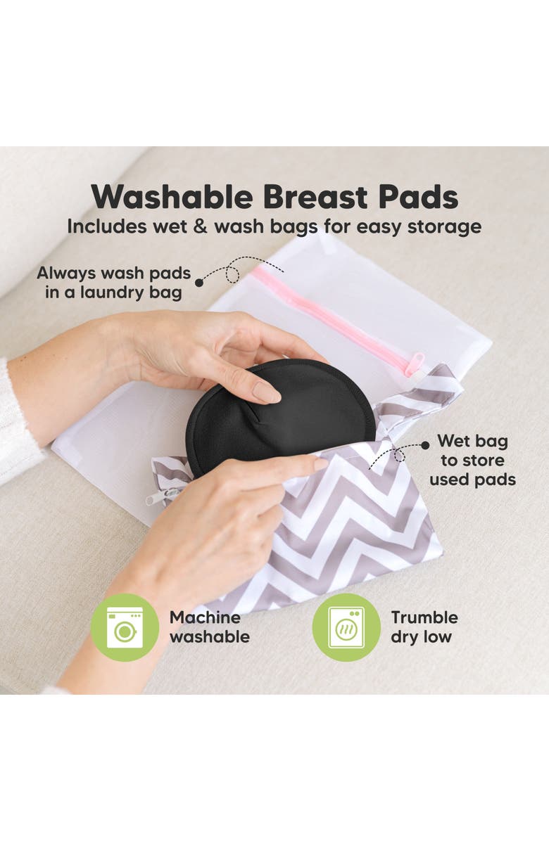 KeaBabies 14-Pack Comfy Nursing Pads, Alternate, color, Midnight Black