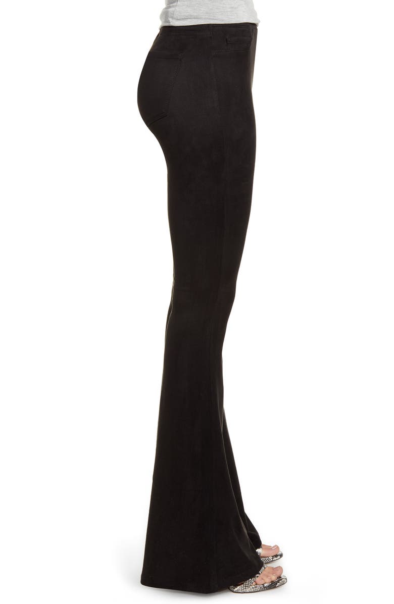 BLANKNYC Faux Suede Flare Pull-On Pants, Alternate, color,