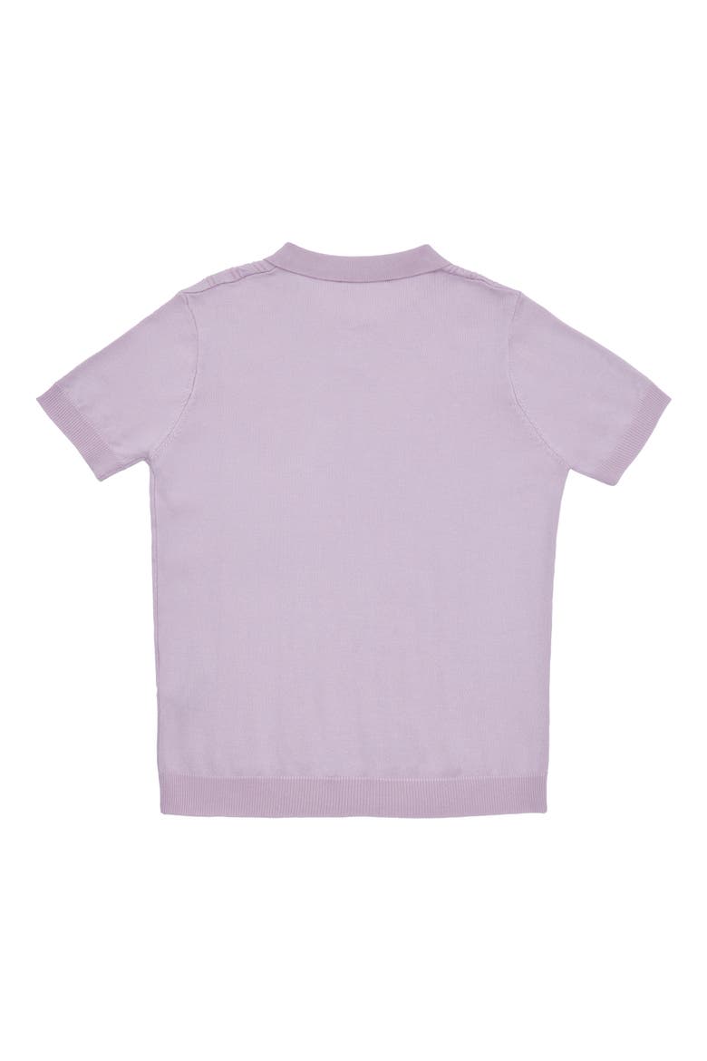 Kids' Cable Knit Polo Sweater, Alternate, color, LAVENDER