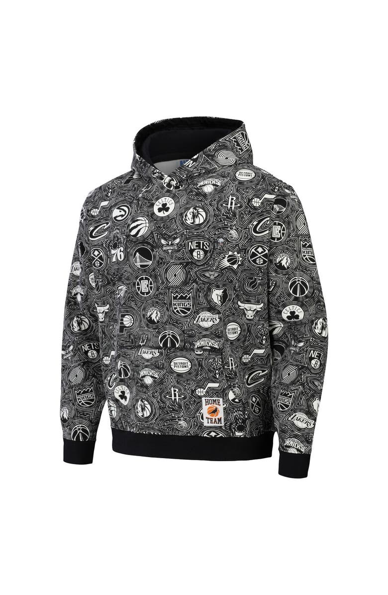 STAPLE Men's NBA x Staple Black All Teams Fusion Fleece Pullover Hoodie, Alternate, color,