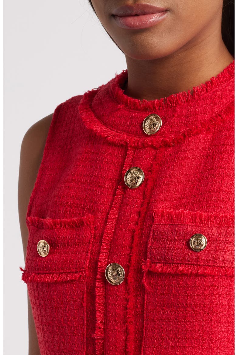 Kayli Button Front Minidress, Alternate, color, RED