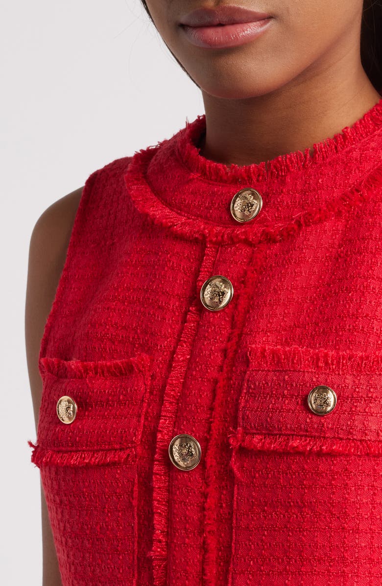 Petal & Pup Kayli Button Front Minidress, Alternate, color, Red