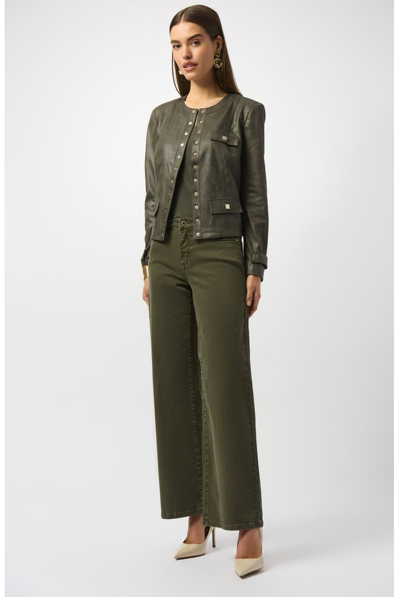 High Waist Wide Leg Jeans, Alternate, color, AVOCADO