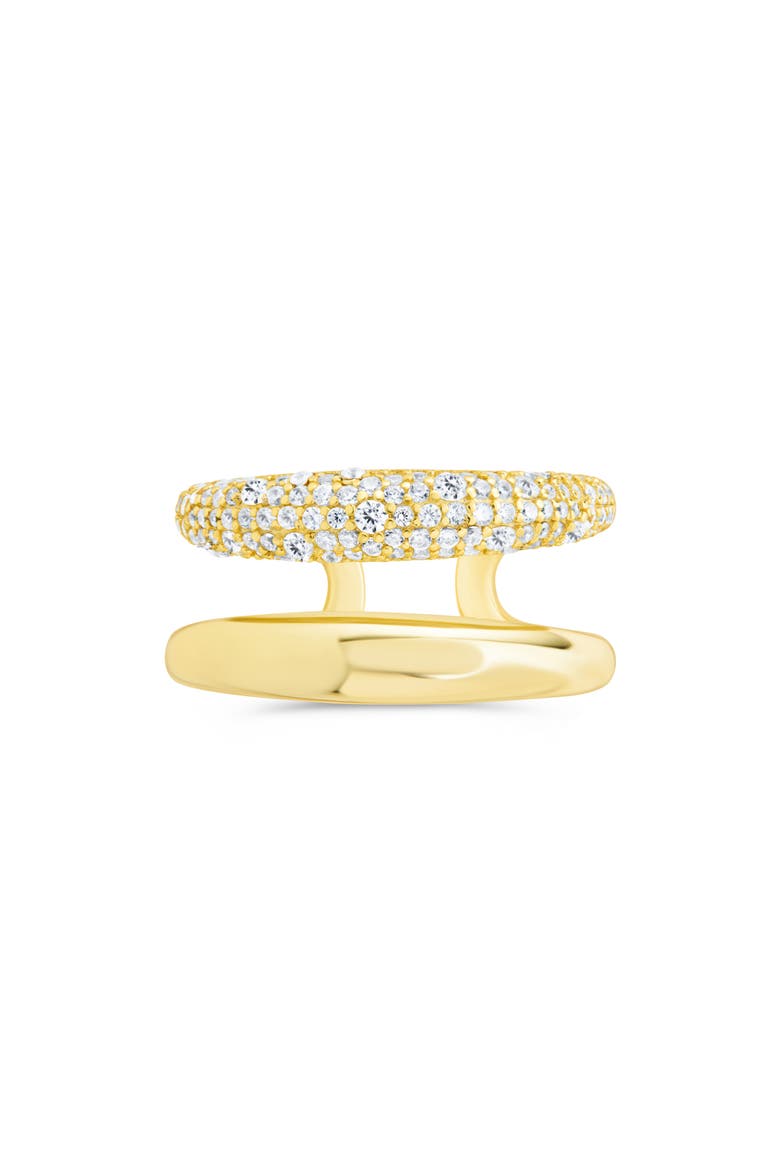Maisey Cubic Zirconia Double Band Ring, Alternate, color, GOLD