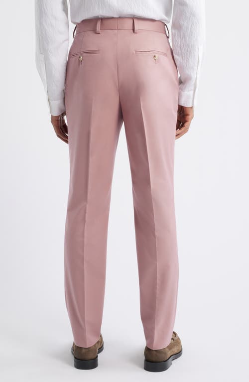 Open Edit Slim Fit Sharkskin Trousers In Pink Timber