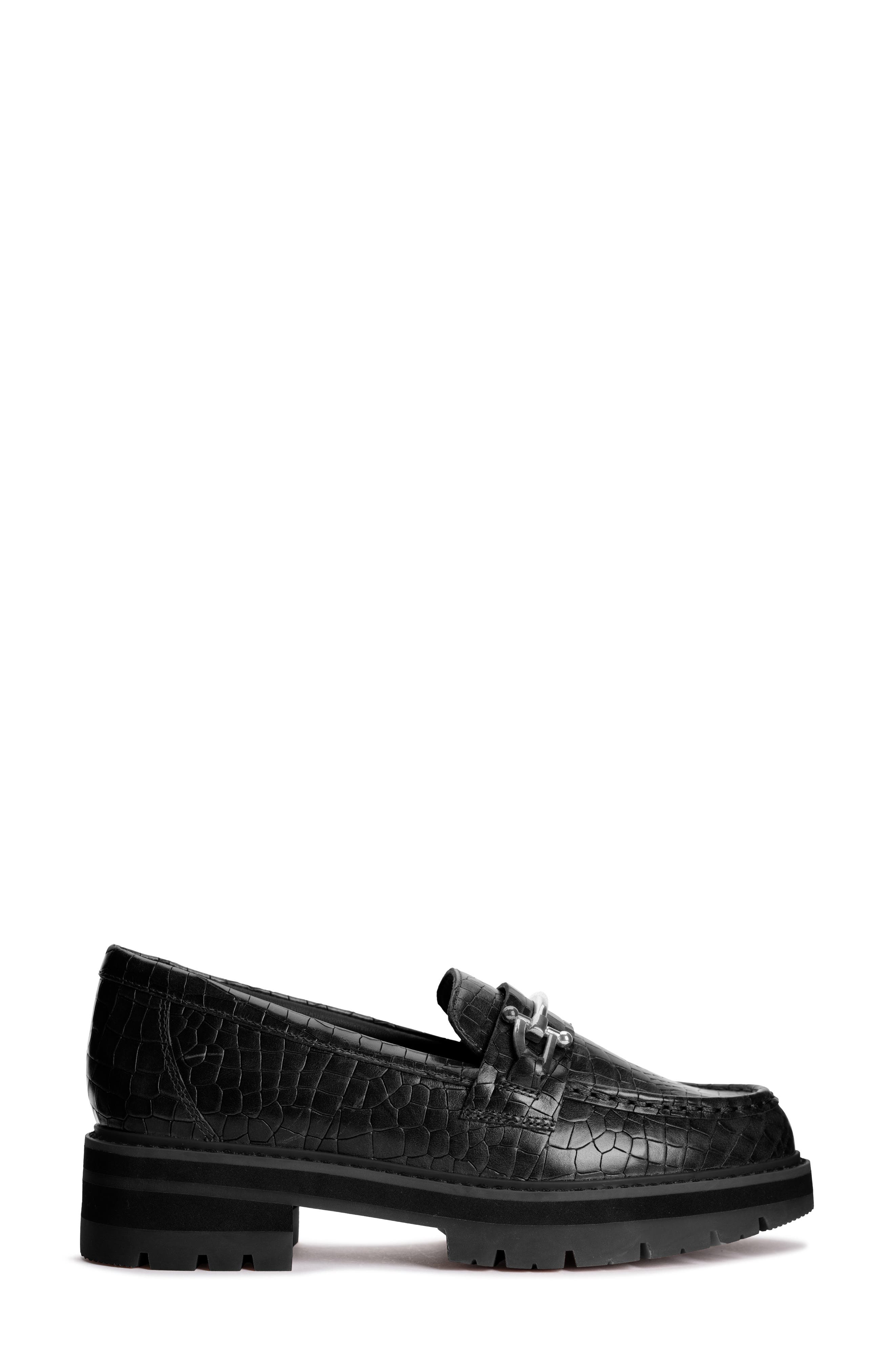Clarks<sup>®</sup> Orianna Bit Platform Loafer, Alternate, color, Black Croc