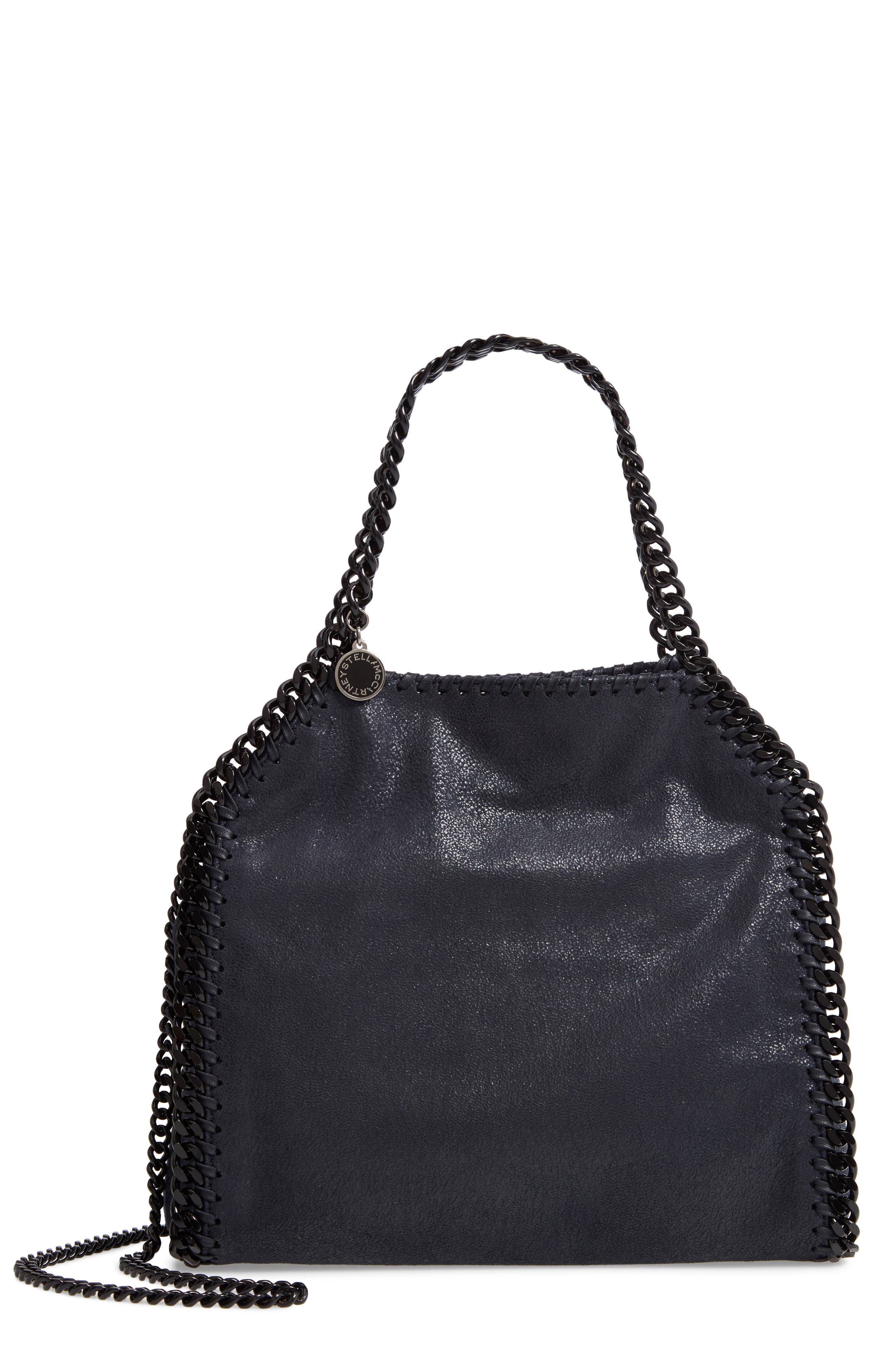 Stella McCartney Mini Falabella Shaggy Deer Faux Leather Tote, Main, color, 