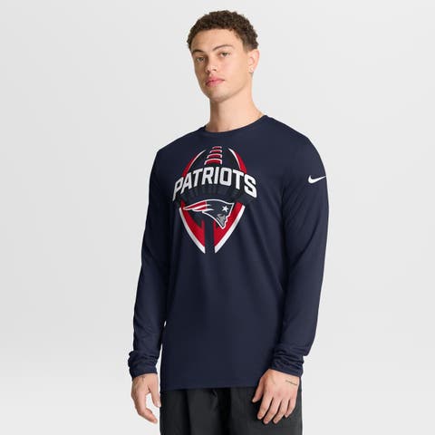 Men's Nike Navy New England Patriots Primetime Legend Icon Performance Long Sleeve T-Shirt