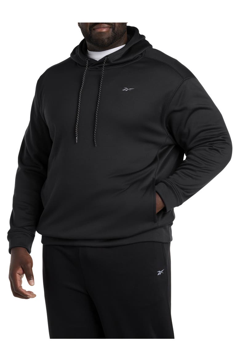 Big & Tall Performance Fleece Pullover Hoodie, Main, color, BLACK