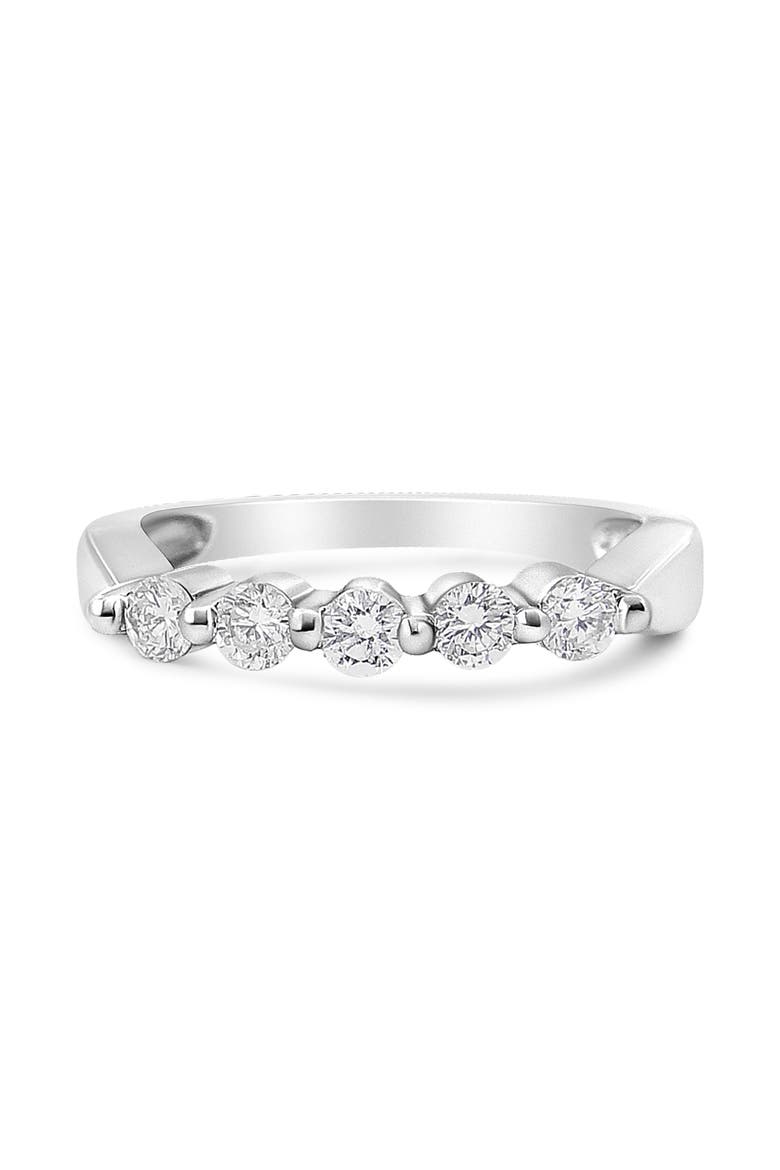 14K White Gold 1/2 Cttw Round-Cut 5-Stone Diamond Ring, Alternate, color, White
