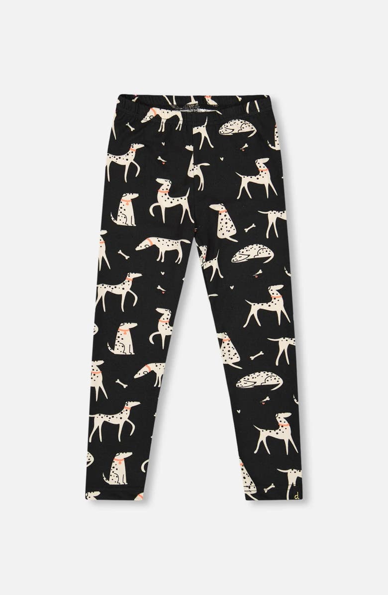 Deux par Deux Jersey Leggings with Dalmatians, Main, color,