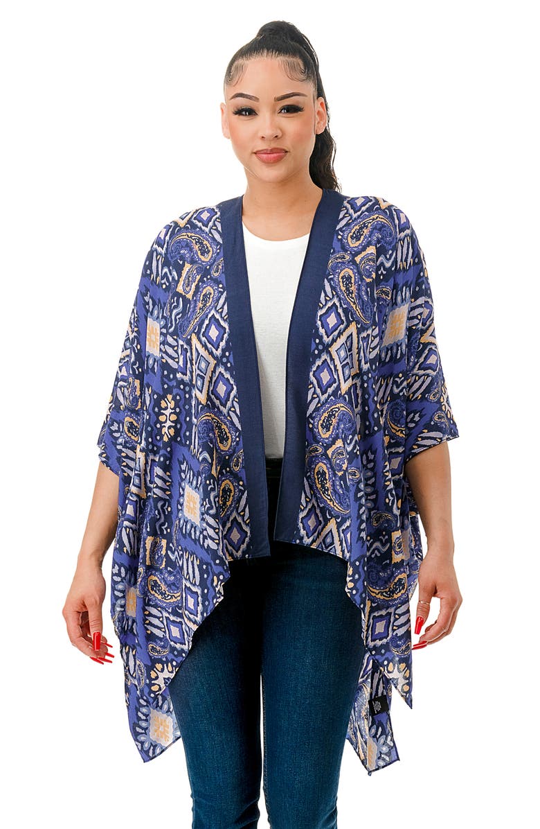 MARCUS ADLER Abstract Duster, Alternate, color, Blue