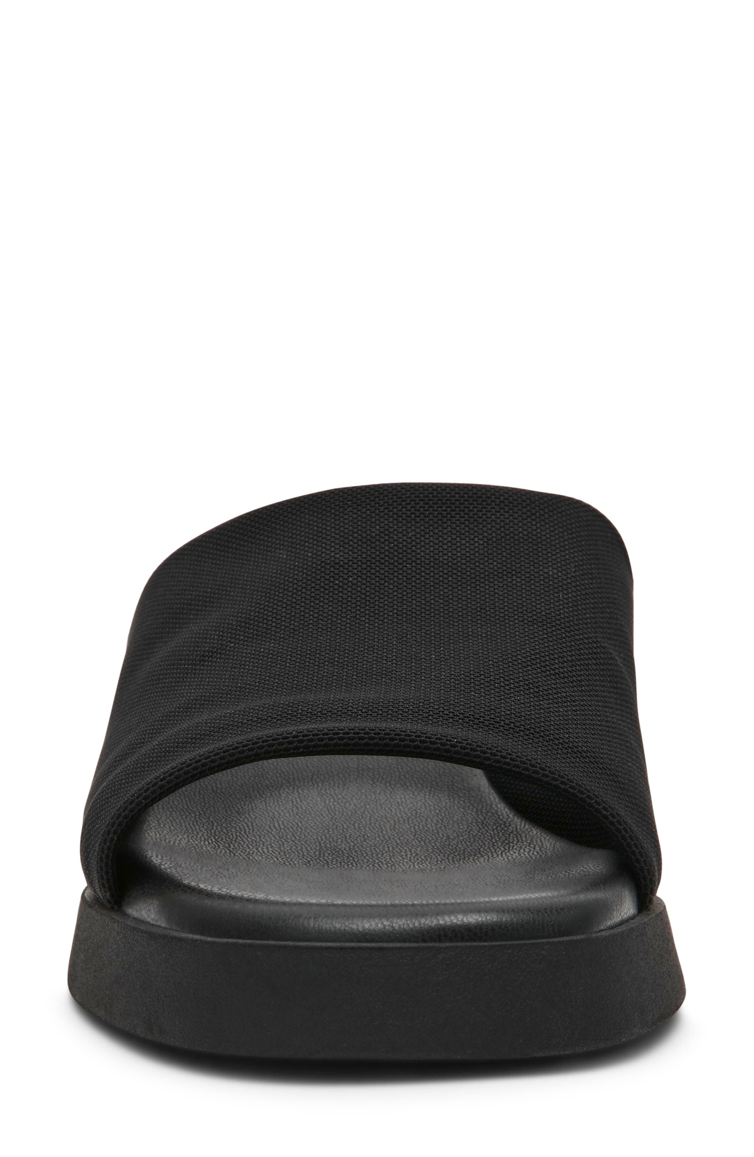 Steve Madden Lucee Platform Slide Sandal, Alternate, color, Black