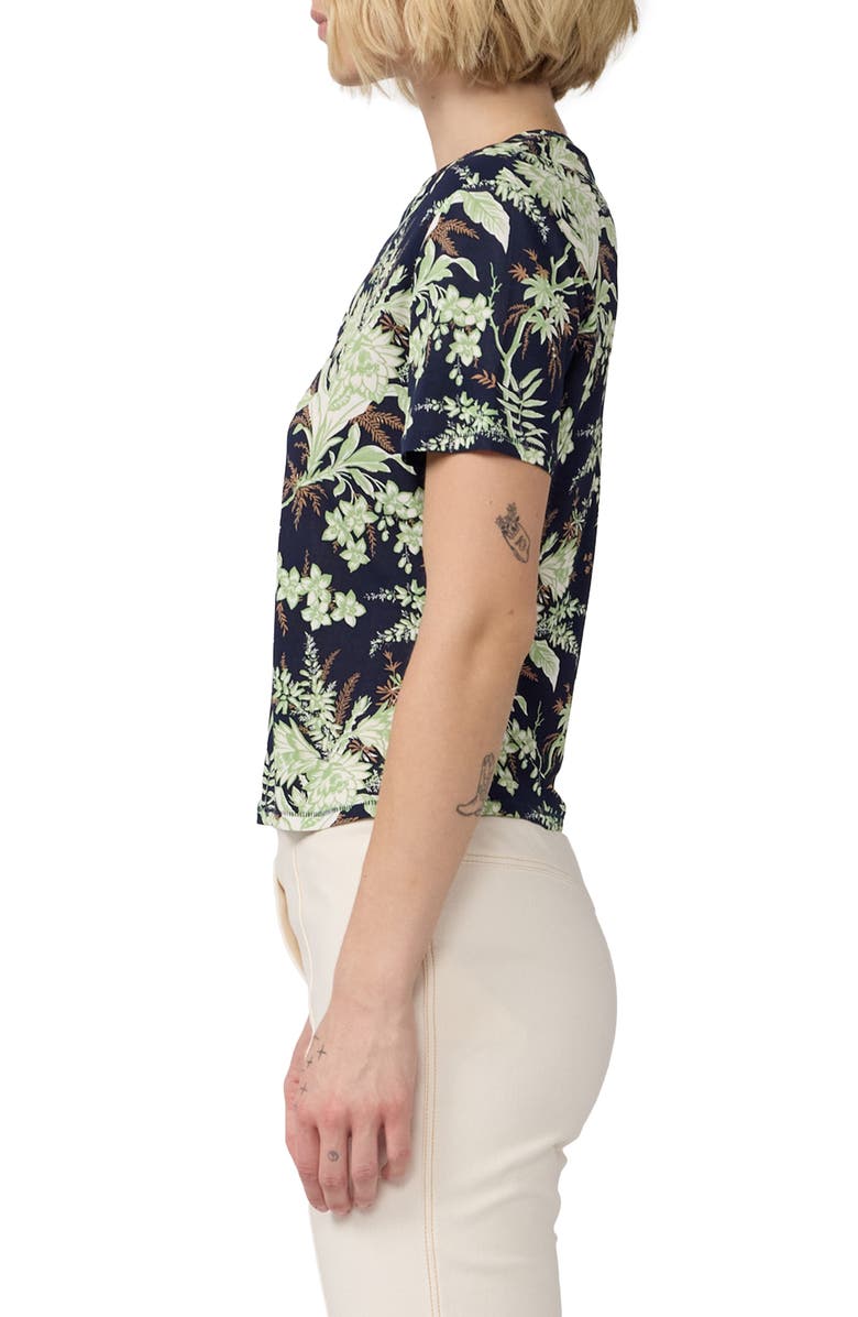 DVF Botanical Short Sleeve Top, Alternate, color, Avalon Maritime