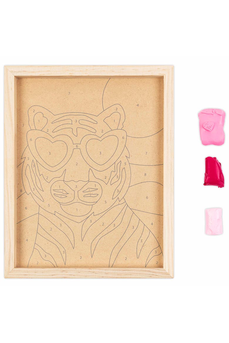 Vivid by Brea Reese, Clay Painting Art Kit, Wild Tiger, DIY Clay By Number, Alternate, color, Multicolored