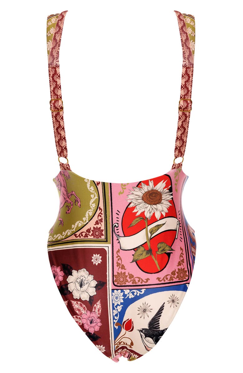 Agua Bendita Ina One-Piece Swimsuit, Alternate, color, Red Multi