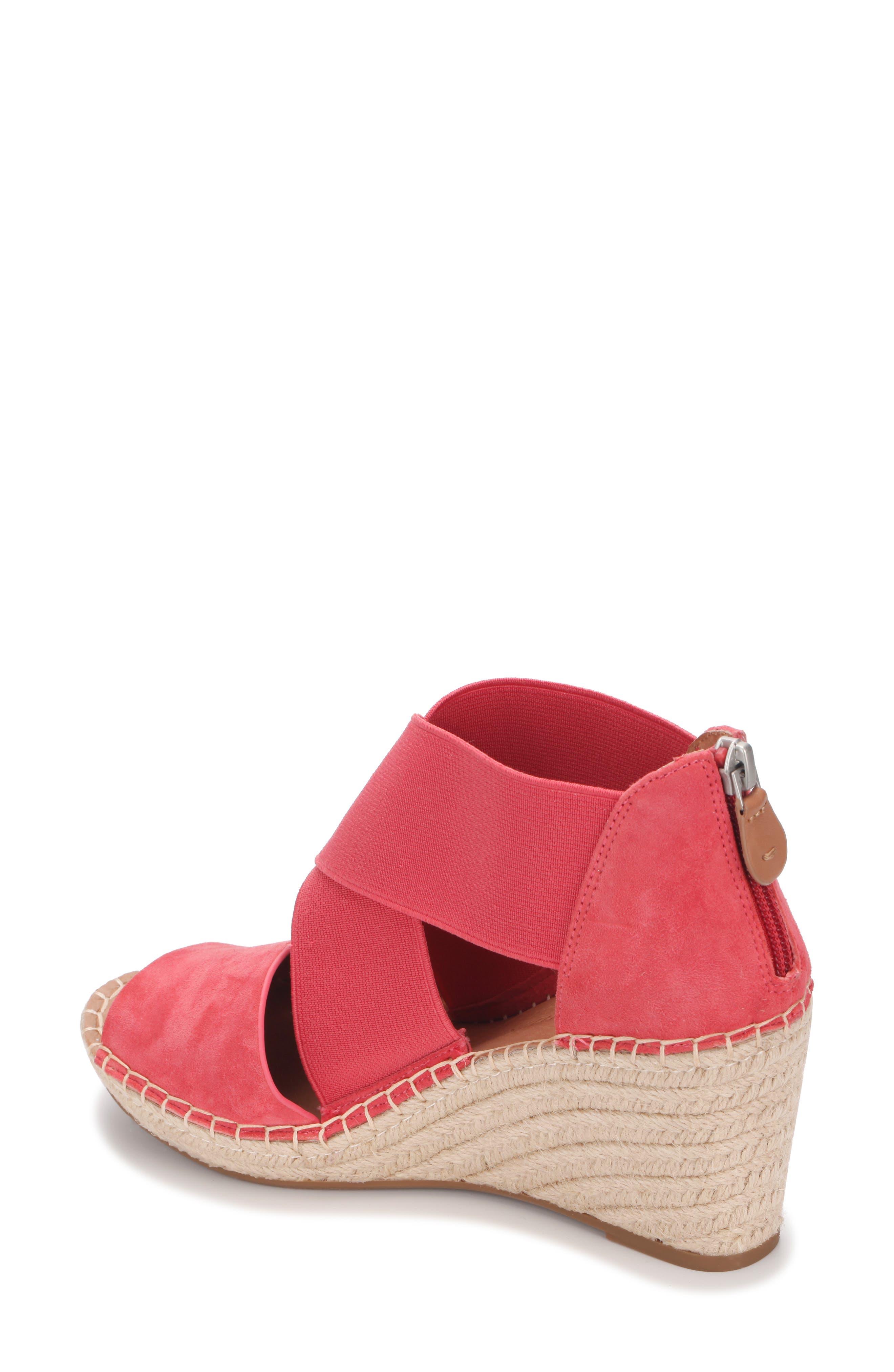 Signature Colleen Espadrille Wedge Sandal, Alternate, color, CORAL