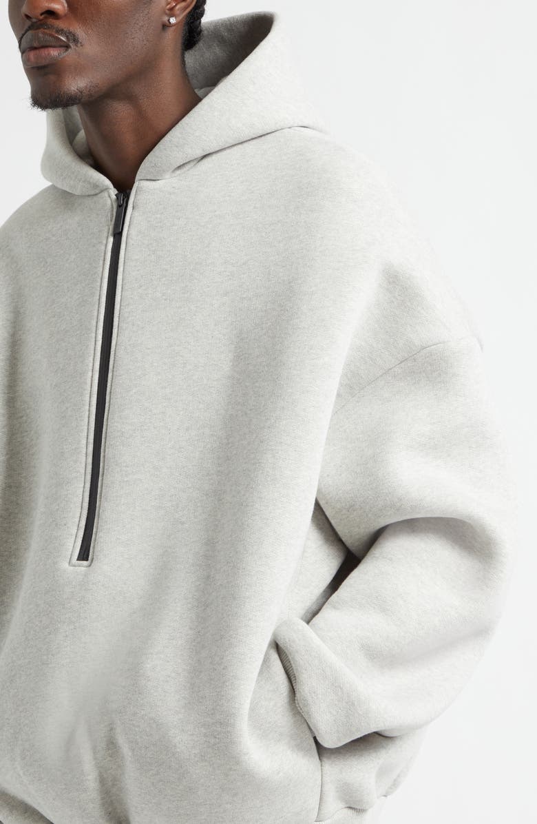 Fear of God Athletic Half Zip Hoodie, Alternate, color, Melange Grey Melange Grey