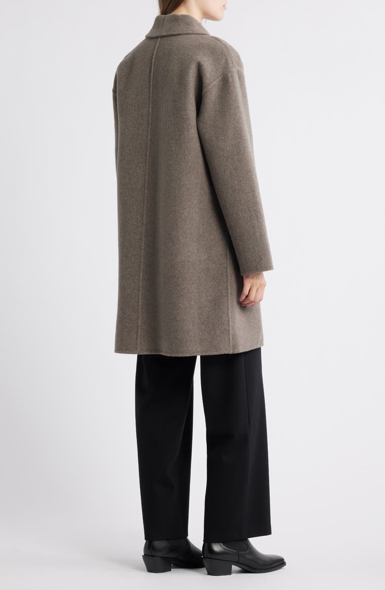 Eileen Fisher Shawl Collar Double Woven Wool Coat, Alternate, color,