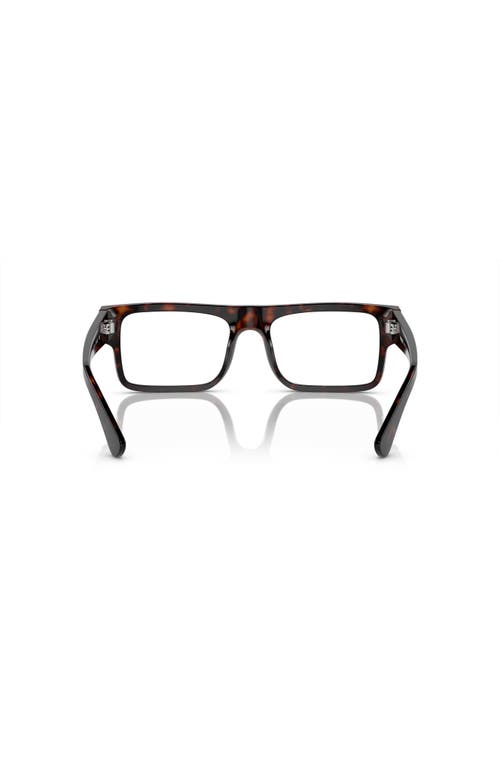 Prada 57mm Rectangle Optical Glasses In Multi