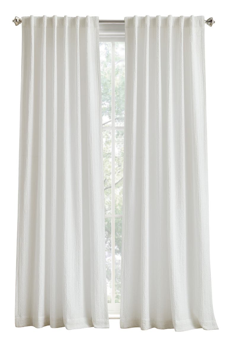 Waffle Stripe Set of 2 Cotton Curtain Panels video