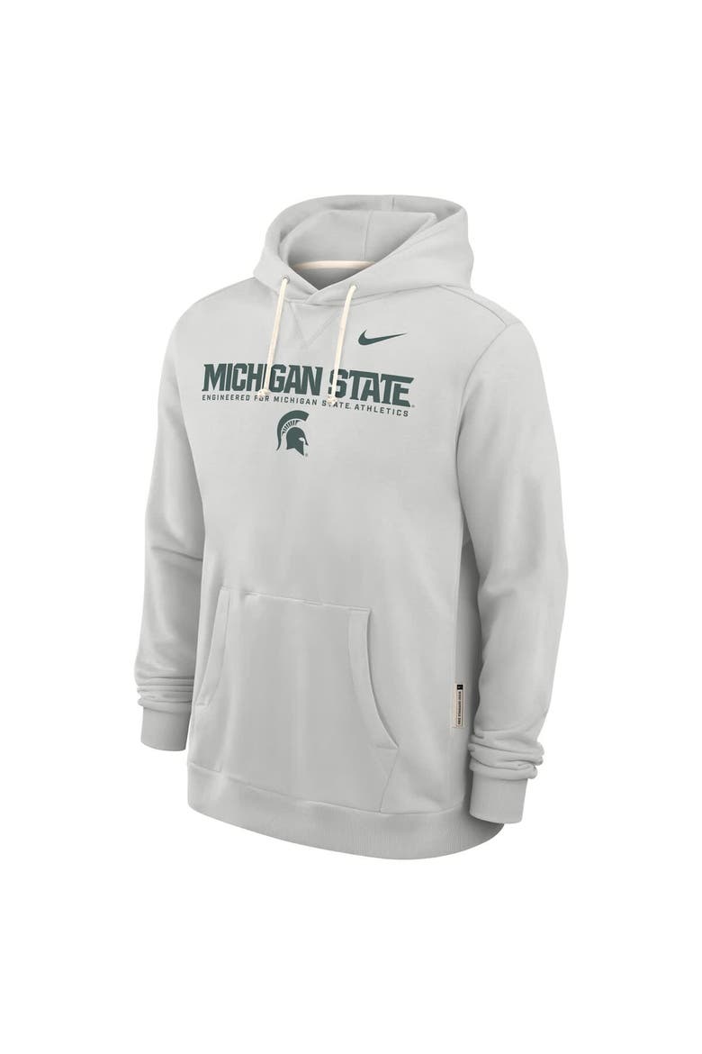 Men's Nike Gray Michigan State Spartans 2025 Sideline Standard Issue Dri-FIT Hoodie, Alternate, color, Gray