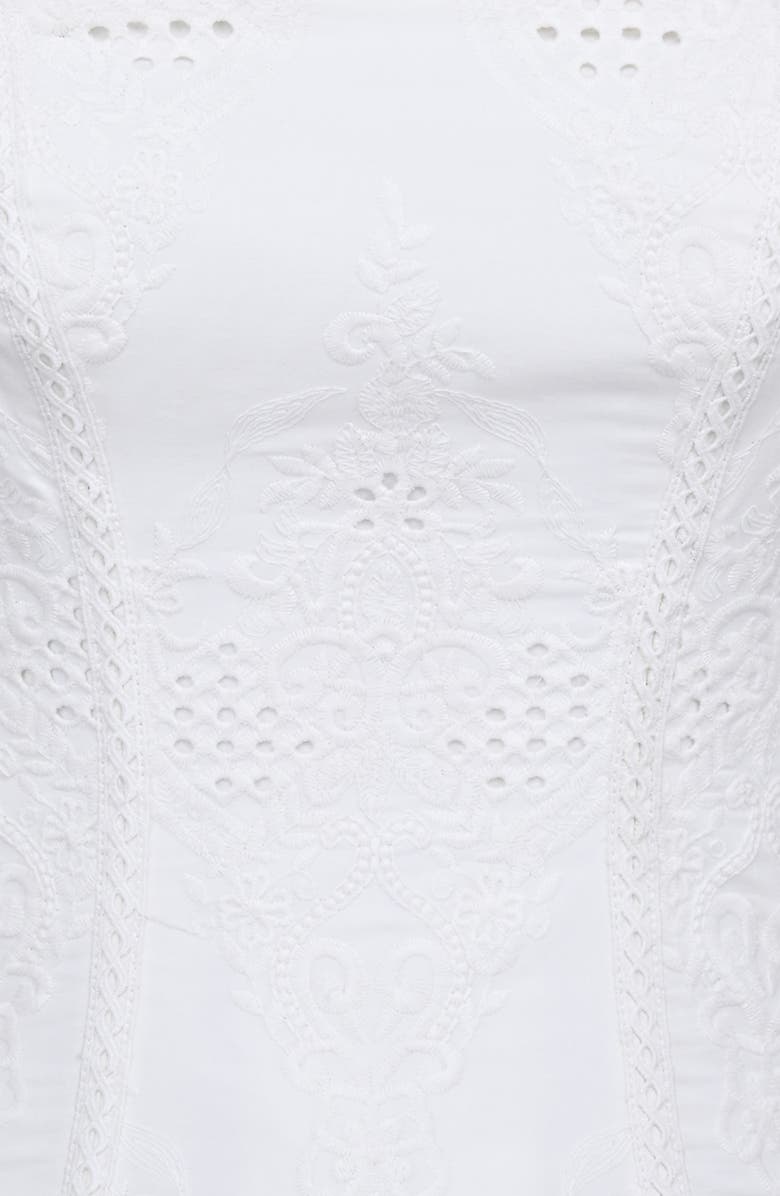 HOUSE OF CB Livie Broderie Anglaise Strapless Top, Alternate, color, White