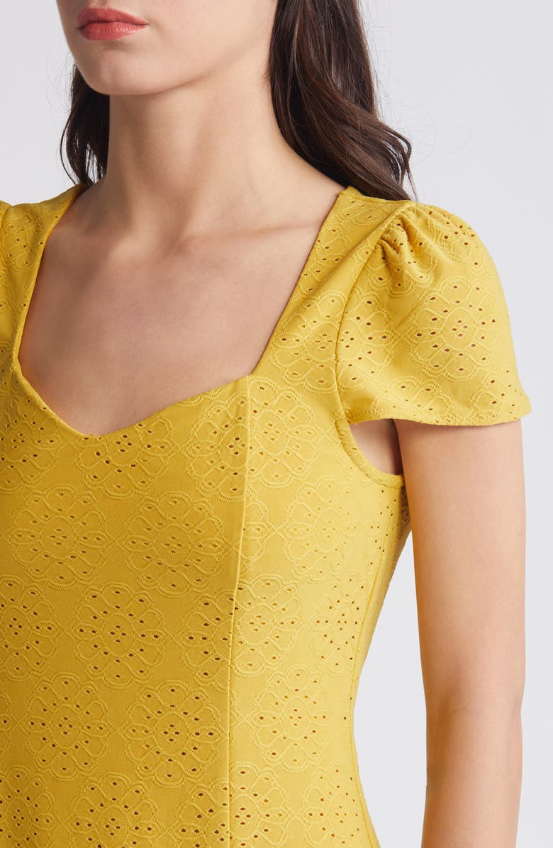 SOMETHING NEW Anne Eyelet Minidress, Alternate, color,